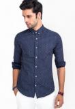 Mr Button Striped Blue Casual Shirt Men