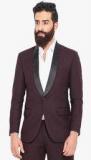 Mr Button Wine Solid Blazer Men