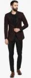 Mr Button Wine Solid Suit Men