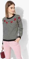 Ms Taken Black Striped Pullover women