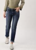 Ms Taken Blue Mid Rise Clean Look Stretchable Jeans Women