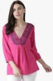 Msfq Fuchsia Printed Top Women