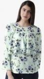 Msfq Green Printed Blouse Women