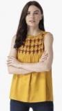 Msfq Yellow Embroidered Top Women