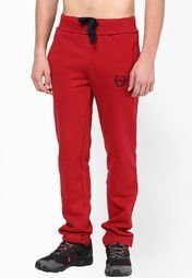 Mudo Solid Red Track Pant Men