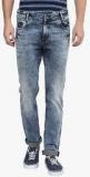 Mufti Light Blue Washed Slim Fit Jeans Men