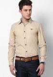 Mufti Striped Khaki Casual Shirt Men