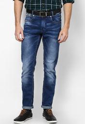 Mufti Washed Blue Skinny Fit Jeans Men