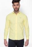 Mufti Yellow Slim Fit Casual Shirt Men