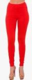 Mustard Orange Solid Leggings Women