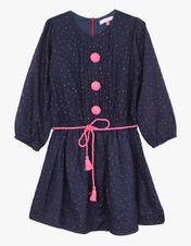 My Little Lambs Navy Blue Casual Dresses & Frocks girls