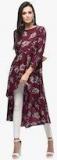 Myshka Maroon & Beige Printed Tunic Women