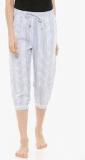 Mystere Paris Blue Striped Loungewear Capri Women