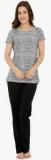 Mystere Paris Grey Printed Pyjama Set women