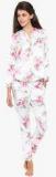 Mystere Paris Off White Printed Pyjama Set Women