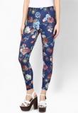 N-gal Flowers And Jewelry Print Leggings Women