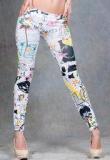 N-gal White Printed Legging Women