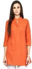 Nanni Orange Printed Tunic women