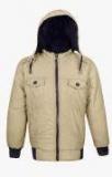 Naughty Ninos Beige Solid Winter Jacket Girls