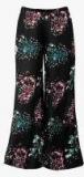 Naughty Ninos Black Printed Flared Regular Trouser Girls