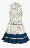 Naughty Ninos Cream Printed Party Dress girls