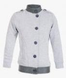 Naughty Ninos Grey Milange Sweat Jacket Girls