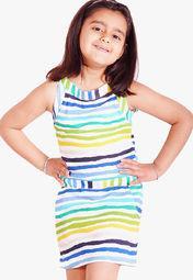 Naughty Ninos Multi Color Casual Dress Girls