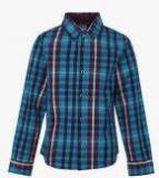 Nauti Nati Blue & Burgundy Checked Casual Shirt Boys