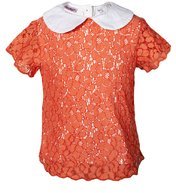 Nauti Nati Hip Length Solid Orange Tops Girls