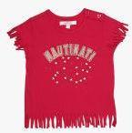 Nauti Nati Magenta Printed Fringed Top Girls