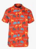 Nauti Nati Orange Casual Shirt Boys