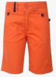 Nauti Nati Orange Solid Shorts boys