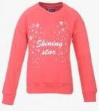 Nauti Nati Pink Solid Sweatshirt Girls