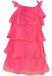 Nauti Nati Solid Pink Dresses Girls