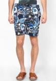 Nautica Aqua Blue Solid Shorts Men