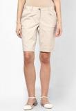 Nautica Beige Solid Shorts women