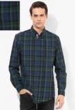 Nautica Blue Checked Regular Fit Casual Shirt Men