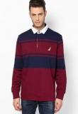 Nautica Red Printed Polo T Shirt Men