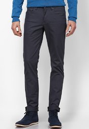 Nautica Solid Grey Chinos Men