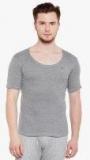 Neva Grey Melange Solid Thermal Top Men