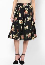 New Look Black Flared Skirt Women