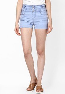 New Look Blue Highwaist Shorts women