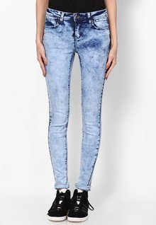 New Look Light Blue Authentic Ripped Knee Jeans women