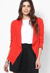 New Look Red Waterfall Blazer Women