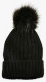 Next Black Faux Fur Pom Beanie Girls