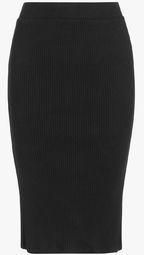 Next Black Neutral Stripe Rib Tube Skirt women