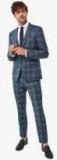 Next Blue Checked Suit Men