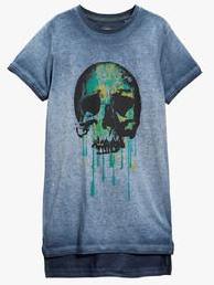 Next Blue Drippy Skull T Shirt boys