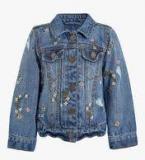 Next Blue Floral Embroidered Denim Jacket Girls