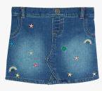 Next Blue Self Design Straight Mini Skirt Girls